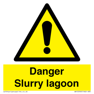 Danger Slurry lagoon
